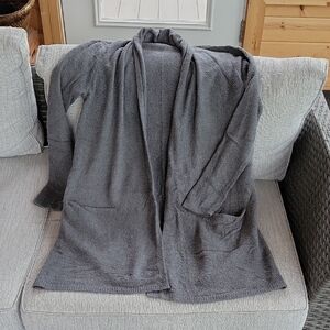 Barefoot Dreams Charcoal Knit Cardigan